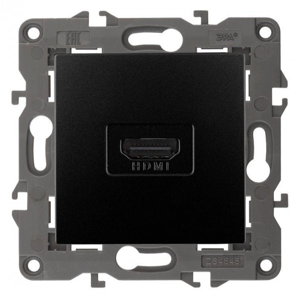  Розетка 14-3114-05 HDMI Elegance антрацит ЭРА Б0034336 
