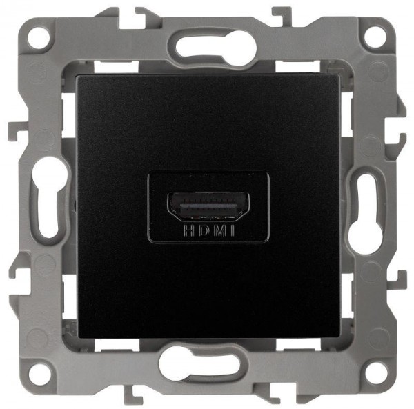  Розетка 12-3114-05 HDMI антрацит ЭРА Б0027485 