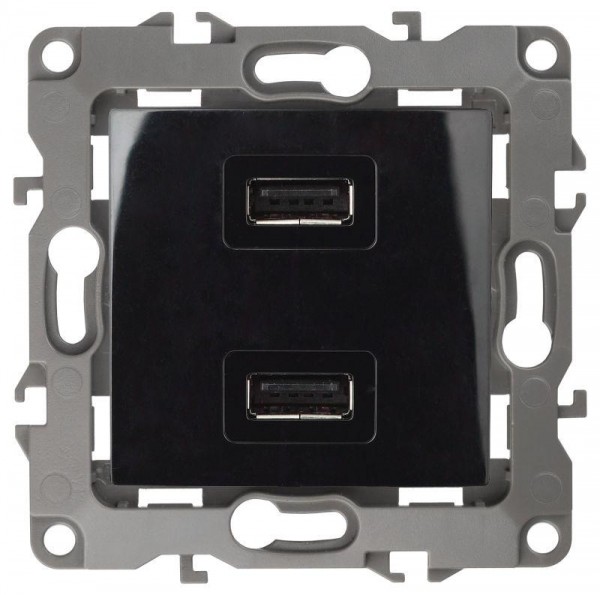  Устройство зарядное USB 12-4110-06 5В-2100мА черн. ЭРА Б0027496 