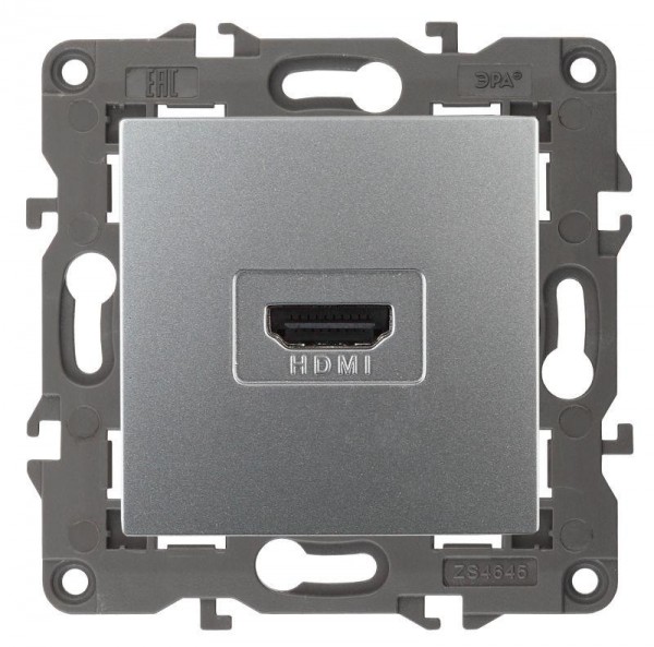  Розетка 14-3114-03 HDMI Elegance алюм. ЭРА Б0034334 