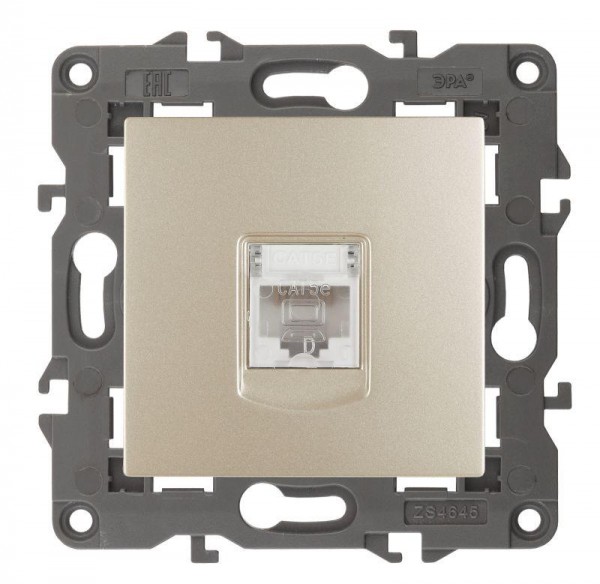  Розетка 14-3107-04 RJ45 Elegance шампань ЭРА Б0034305 