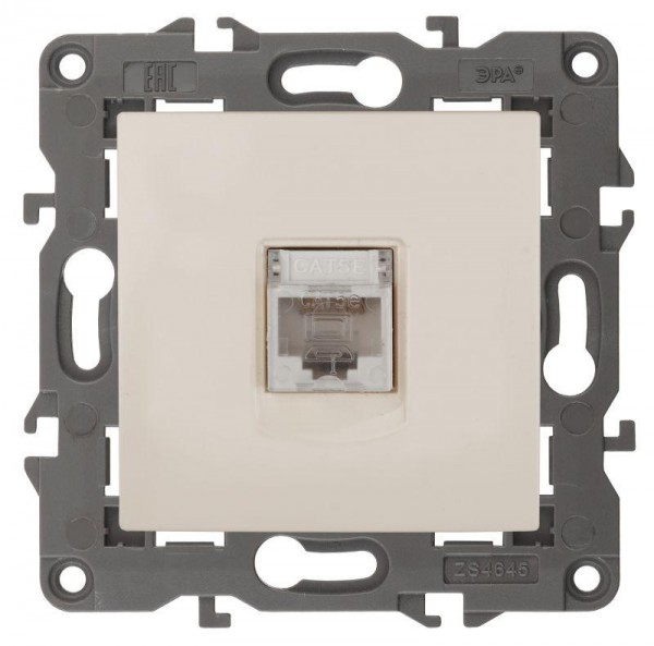  Розетка 14-3107-02 RJ45 Elegance сл. кость ЭРА Б0034303 