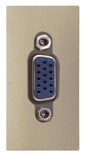  Механизм VGA (DE-15) 3.5мм разъема 1мод. Zenit шампань ABB 2CLA215550N1901 