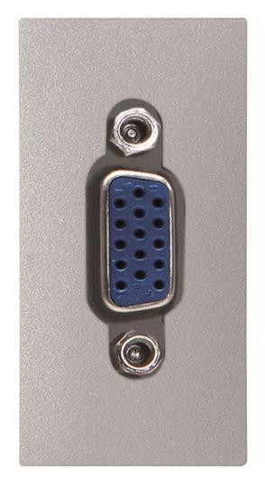  Механизм VGA (DE-15) 3.5мм разъема 1мод. Zenit серебр. ABB 2CLA215550N1301 