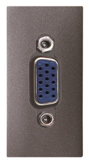  Механизм VGA (DE-15) 3.5мм разъема 1мод. Zenit антрацит ABB 2CLA215550N1801 