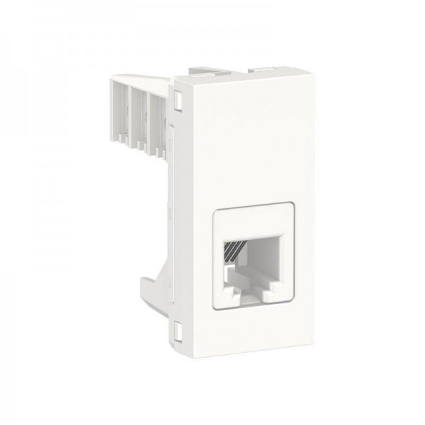  Розетка 1-мод. UNICA MODULAR одиночная + телеф. RJ12 бел. SchE NU349118 