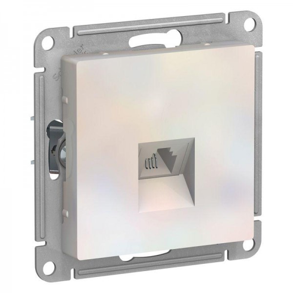  Механизм розетки телефонной 1-м СП AtlasDesign RJ11 жемчуг SchE ATN000481 