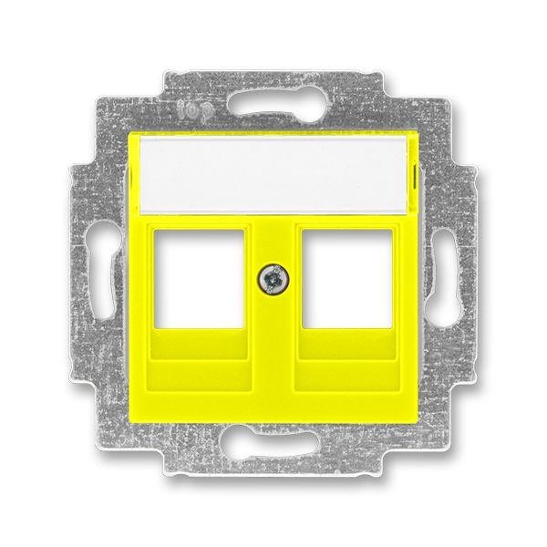  Накладка с суппортом Levit для информационных разъемов желт. ABB 2CHH291018A4064 