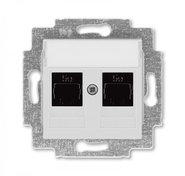  Розетка информационная Levit двойная 2хRJ45 кат. 5e сер. ABB 2CHH295118A6016 