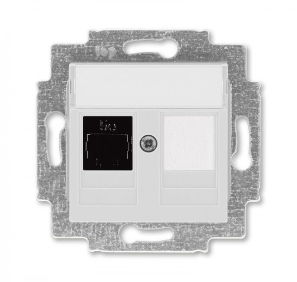  Розетка информационная Levit RJ45 кат. 5e и заглушка сер. ABB 2CHH295117A6016 