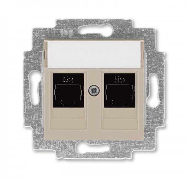  Розетка информационная Levit двойная 2хRJ45 кат. 5e кофе макиато ABB 2CHH295118A6018 