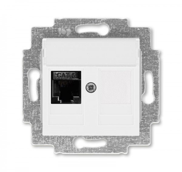  Розетка информационная Levit RJ45 кат. 6 и заглушка бел. ABB 2CHH296117A6003 