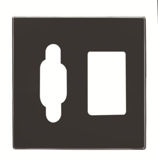  Накладка для механизма VGA+mj3.5мм SKY черн. барх. ABB 2CLA855540A1501 