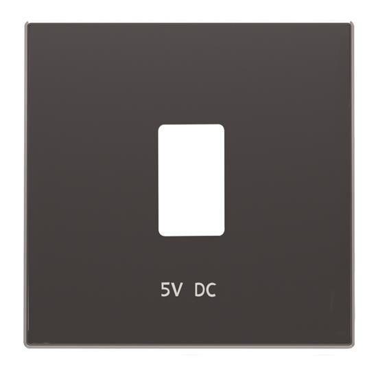  Накладка для механизма USB зарядного устройства SKY черн. бархат ABB 2CLA858520A1501 