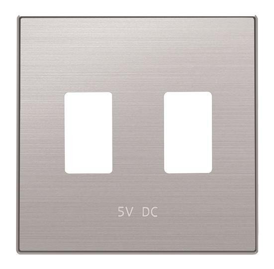  Накладка для механизма 2хUSB зарядного устройства SKY нержавеющая сталь ABB 2CLA858530A1401 