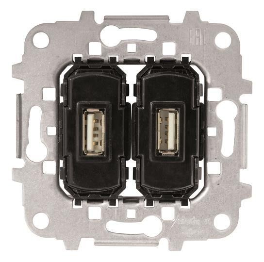  Механизм USB зарядного устройства 2х2000мА 5В SKY ABB 2CLA818530A1001 