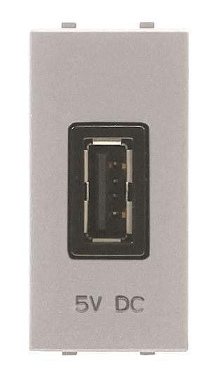  Механизм USB зарядного устройства 1М 2000мА 5В Zenit серебр. ABB 2CLA218520N1301 