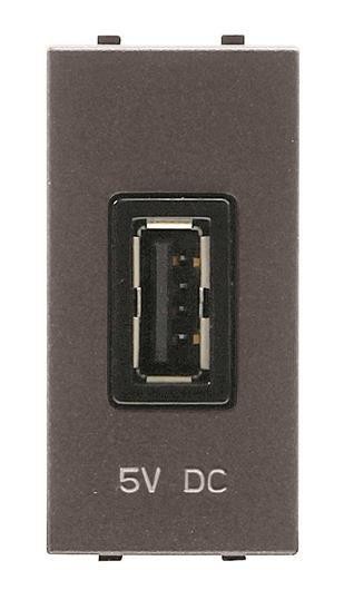 Механизм USB зарядного устройства 1М 2000мА 5В Zenit антрацит ABB 2CLA218520N1801 