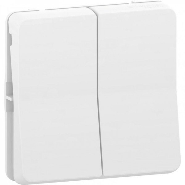  Механизм переключателя 2-кл. СП Mureva Styl 10А IP55 (сх. 6+6) бел. SchE MUR39022 