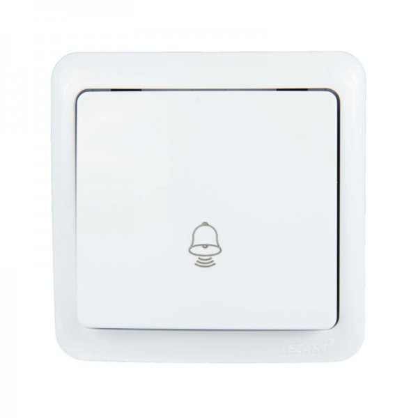  Кнопка звонка 1-кл. 1п ОП Viola 10А IP20 бел. LEZARD 751-0200-103 