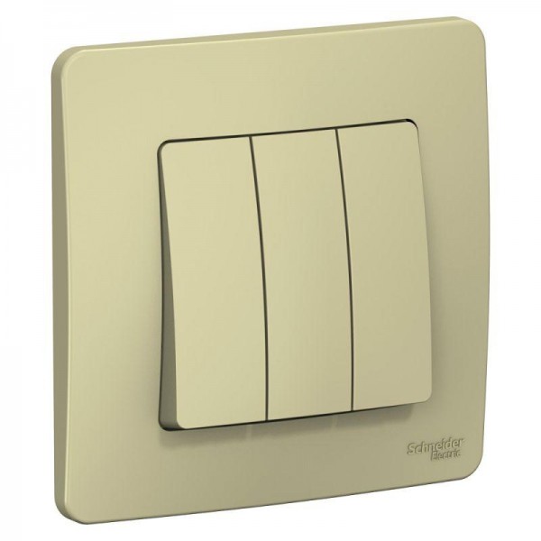  Выключатель 3-кл. СП Blanca 10А IP20 (сх. 1+1+1) 250В беж. SchE BLNVS100507 