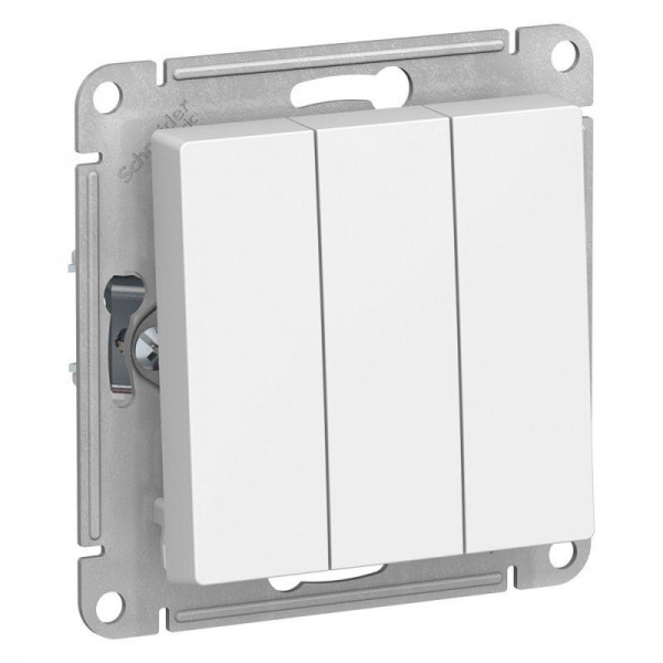  Механизм выключателя 3-кл. СП AtlasDesign 10А IP20 (сх. 1+1+1) 10AX бел. SchE ATN000131 