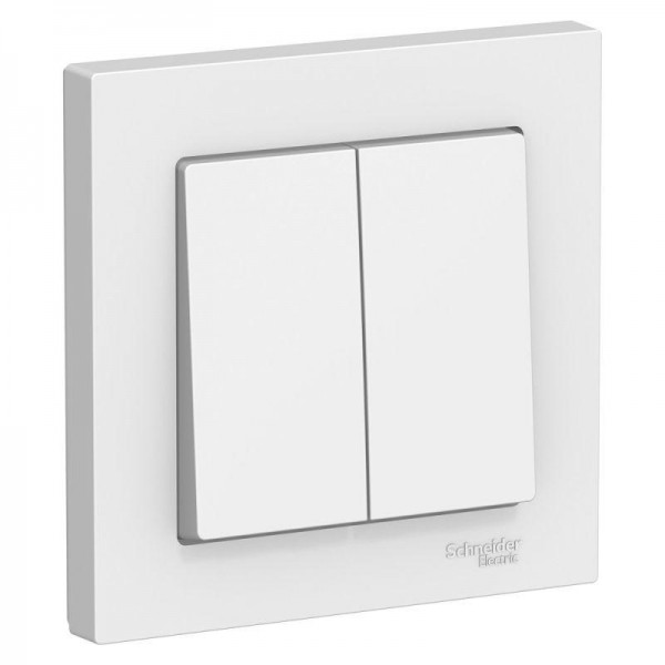  Выключатель 2-кл. СП AtlasDesign 10А IP20 (сх. 5) 10AX в сборе бел. SchE ATN000152 