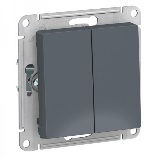  Механизм выключателя 2-кл. СП AtlasDesign 10А IP20 (сх. 5) 10AX грифель SchE ATN000751 