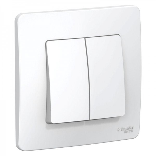  Выключатель 2-кл. СП Blanca 6А IP20 (сх. 5) 250В бел. SchE BLNVS006501 