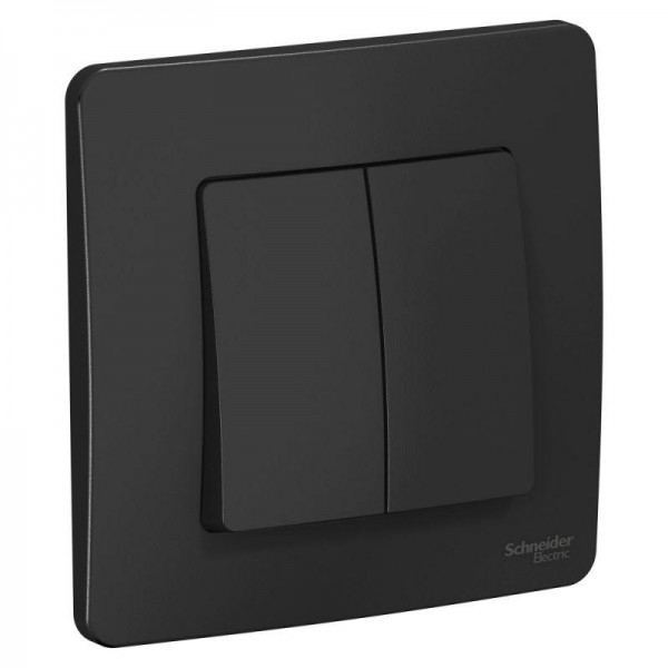 Выключатель 2-кл. СП Blanca 10А IP20 (сх. 5) 250В антрацит SchE BLNVS010506 