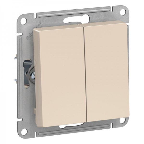 Механизм выключателя 2-кл. СП AtlasDesign 10А IP20 (сх. 5) 10AX беж. SchE ATN000251 