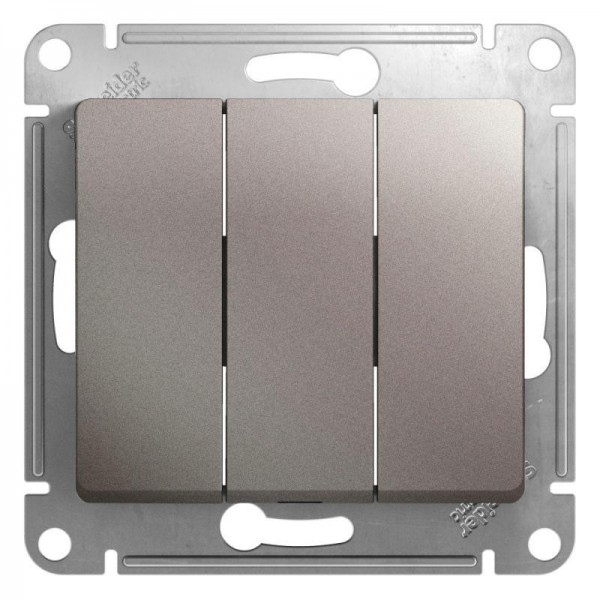  Механизм выключателя 3-кл. СП Glossa 10А IP20 (сх. 3) 10AX платина SchE GSL001231 