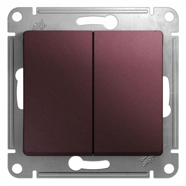  Механизм выключателя 2-кл. СП Glossa 10А IP20 (сх. 5) 10AX баклажан. SchE GSL001151 