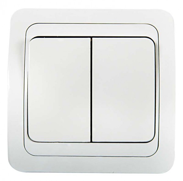  Выключатель 2-кл. СП Classico 10А IP20 2023 бел. ASD / IN HOME 4680005959860 