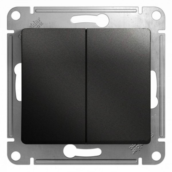  Механизм переключателя 2-кл. СП Glossa 10А IP20 (сх. 6) 10AX антрацит SchE GSL000765 