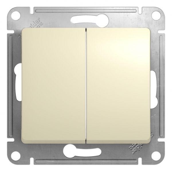  Механизм переключателя 2-кл. СП Glossa 10А IP20 (сх. 6/2) 10AX беж. SchE GSL000265 