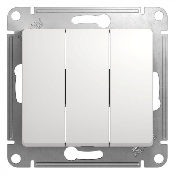  Механизм выключателя 3-кл. СП Glossa 10А IP20 (сх. 1+1+1) 10AX бел. SchE GSL000131 
