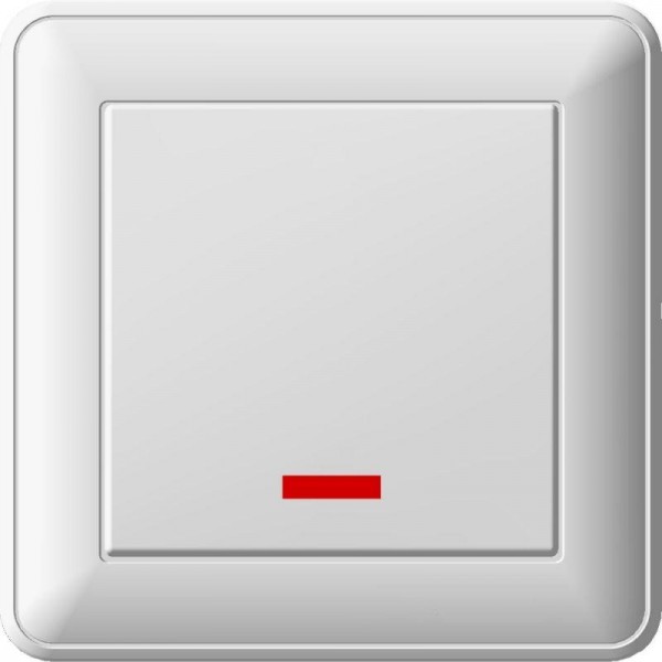  Переключатель 1-кл. СП W59 16А IP20 с подсветкой в сборе бел. SchE VS616-157-18 