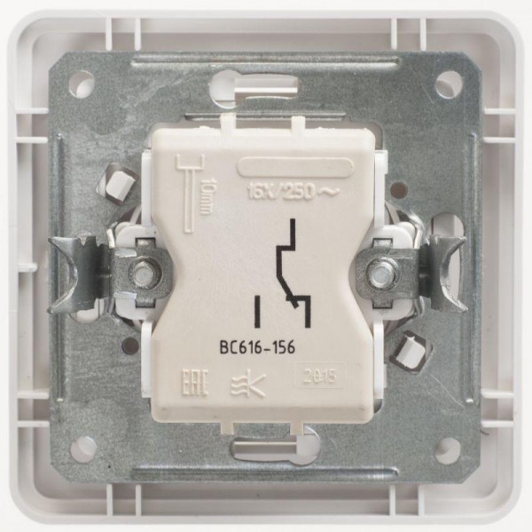  Переключатель 1-кл. СП W59 16А IP20 в сборе бел. SchE VS616-156-18 