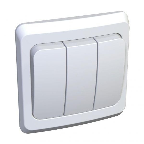  Выключатель 3-кл. СП Этюд 10А IP20 бел. SchE BC10-003B 