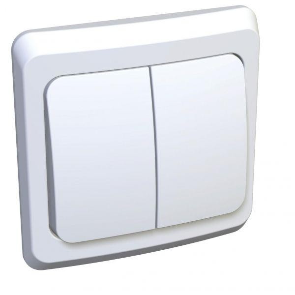  Выключатель 2-кл. СП Этюд 10А IP20 бел. SchE BC10-002B 