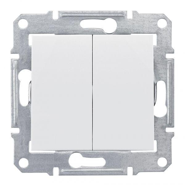  Механизм выключателя 2-кл. СП Sedna 10А IP20 (сх. 5) 250В бел. SchE SDN0300121 