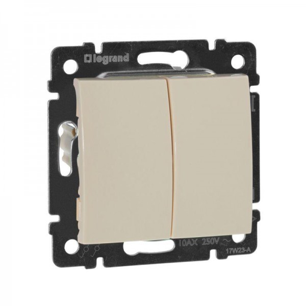  Механизм переключателя на 2 направления 2-кл. СП Valena 10А IP31 250В сл. кость Leg 774308 