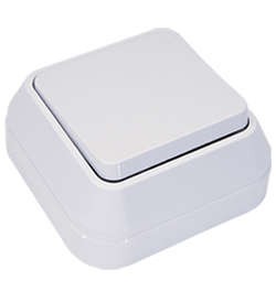  Выключатель 1-кл. ОП 10А IP20 бел. Makel 45101 