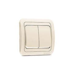  Выключатель 2-кл. СП Mimoza 10А IP20 крем./крем. Makel 25003 