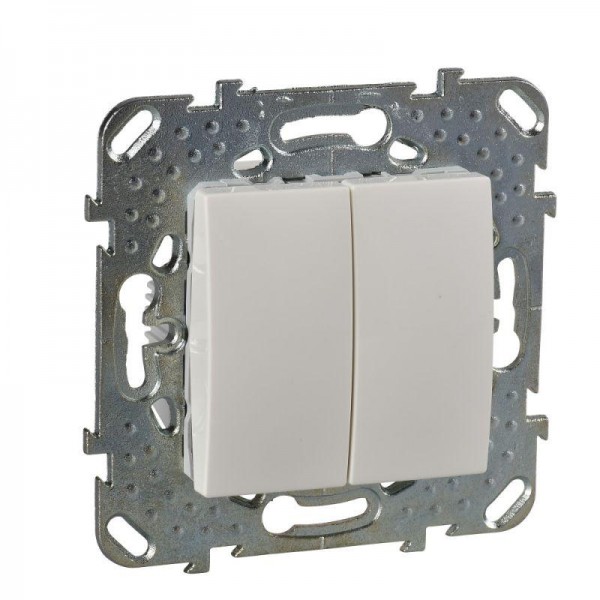  Механизм переключателя 2-кл. СП Unica 10А IP20 (2х(сх. 6)) беж. SchE MGU5.213.25ZD 
