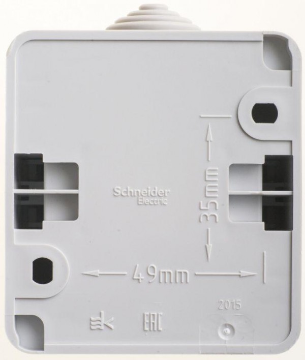  Выключатель 2-кл. ОП Этюд 10А IP44 10AX сер. SchE BA10-042C 