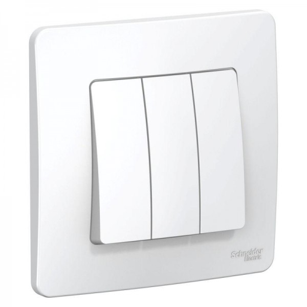  Выключатель 3-кл. СП Blanca 10А IP20 (сх. 1+1+1) 250В бел. SchE BLNVS100501 