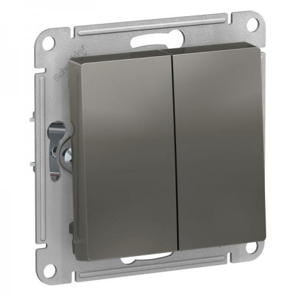  Механизм выключателя 2-кл. СП AtlasDesign 10А IP20 (сх. 5) 10AX сталь SchE ATN000951 