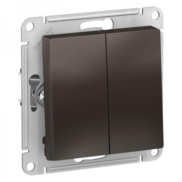  Механизм выключателя 2-кл. СП AtlasDesign 10А IP20 (сх. 5) 10AX мокко SchE ATN000651 